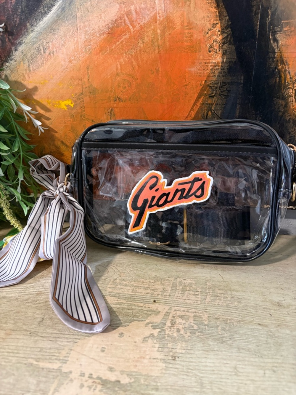 🍋Giants Custom Stadium Crossbody Bag Handpainted
